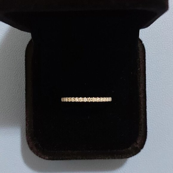 Genuine Moissanite 925 Sterling Silver Wedding Engagment Band Ring - Picture 4 of 11